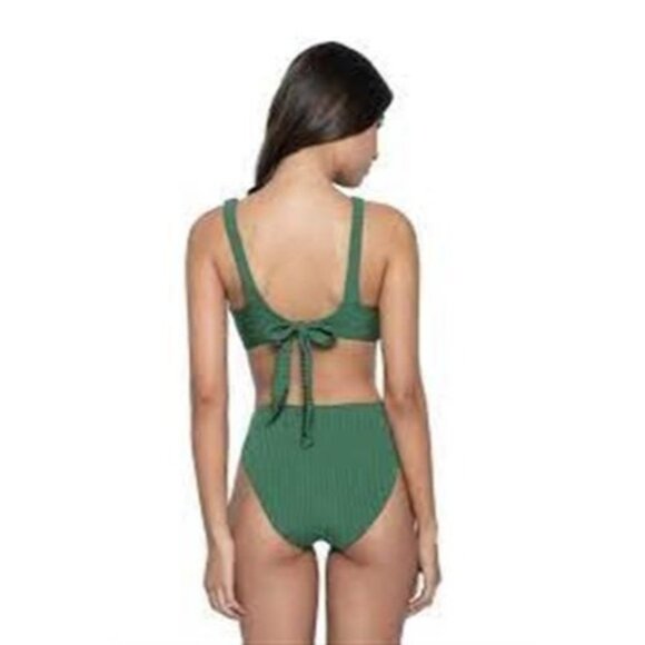 NWT Pilyq Hillary M Emerald Reversible High-Waisted Bikini Swim Bottom 116052 - Picture 2 of 3
